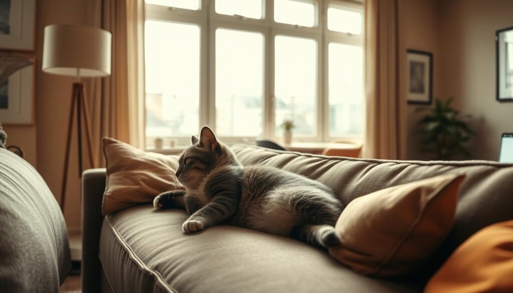 cat in urban flat